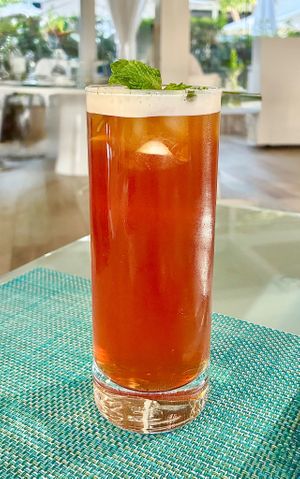 Peach iced tea  at The Farm in Dubai