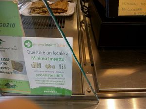 They use a sustainable approach :) at Mangia la Foglia Bio  in Parma