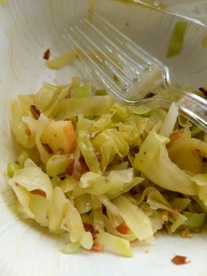 Extremely tasty cabbage salad at Mangia la Foglia Bio  in Parma