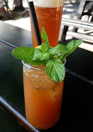 Passionfruit Ice Tea at Soy in Berlin