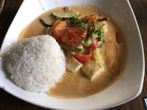 Curry with tofu  at Soy in Berlin
