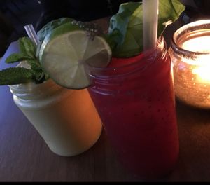 strawberry & mango/soy lemonade at Soy in Berlin