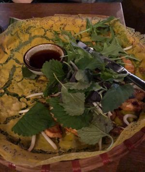 Banh Xeo with tofu and seitan  at Soy in Berlin