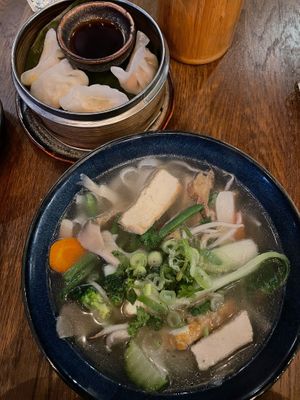 STEAMED VEGGIE DUMPLINGS, PHO CHAY at Soy in Berlin
