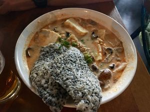 My Quang noodle soup at Soy in Berlin