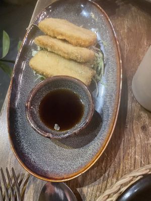 Fried eggplant   at Soy in Berlin