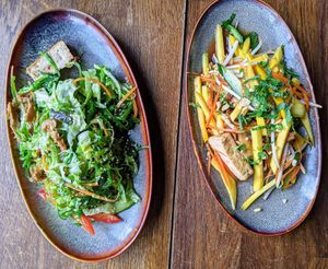 Seaweed salad and mango salad at Soy in Berlin