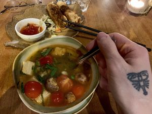 excellent sour soup at Soy in Berlin