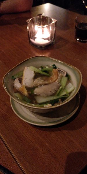 Mushroom soup at Soy in Berlin