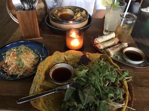Pancake, Spring Rolls and the Papaya Salad at Soy in Berlin