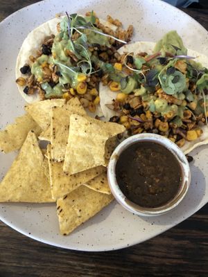 Cauliflower tacos at Livefast Cafe in Halls Gap