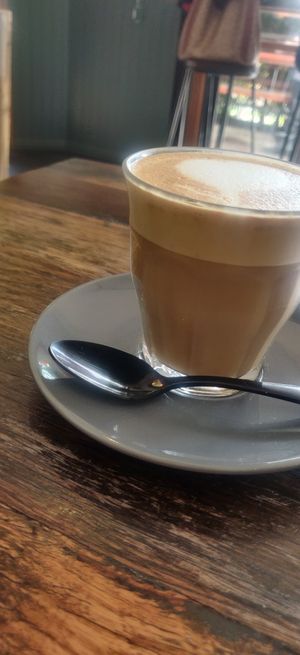 Soy latte at Livefast Cafe in Halls Gap