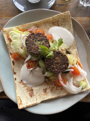 Felafel souvlaki 10/10!  at Livefast Cafe in Halls Gap