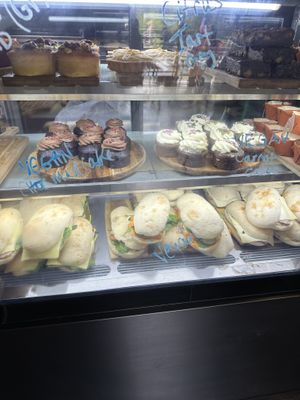 Vegan cakes and sandwichhes  at Livefast Cafe in Halls Gap