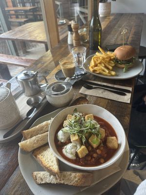 Vegan shakshuka tofu beans. Big portion!  at Livefast Cafe in Halls Gap