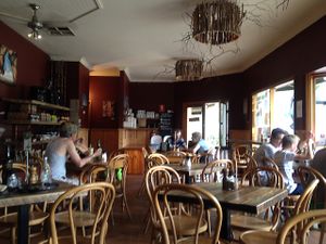 inside  at Livefast Cafe in Halls Gap