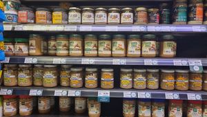 Nut butters at Whole Foods Market in Houston