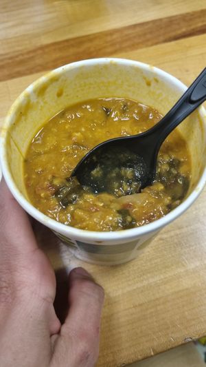 Lentil soup. Delicious at Whole Foods Market in Houston