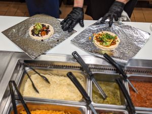 Sweet potato with black bean and Beyond Meat. at Whole Foods Market - Domains Dr in Austin