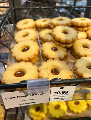 Vegan mango jelly shortbread cookies. These were TO DIE FOR!!! 🤩  at Whole Foods Market in Dayton