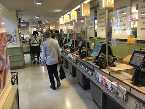 Cash registers at Whole Foods. at Whole Foods Market - Upper East Side in New York City