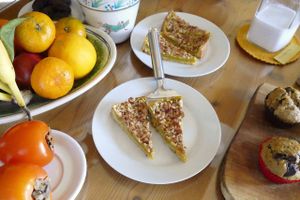 vegan mandola cake at Pane e Marmellata in Ghasri