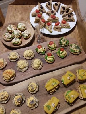 vegan appetizers at Pane e Marmellata in Ghasri