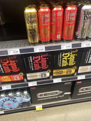 Liquid Death Water Flavors  at Whole Foods Market in Dublin