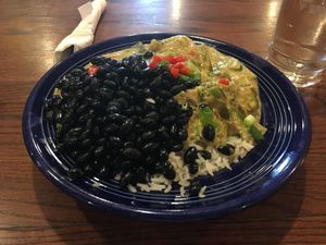 Curry 'Burrito' Bowl with Tofu at Knead Cafe in Kalispell