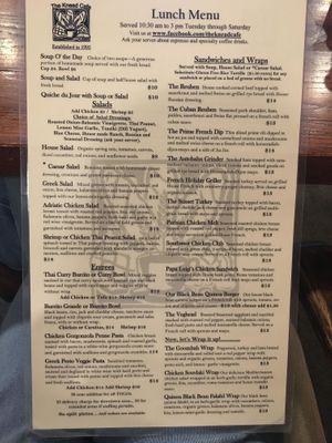 Lunch Menu at Knead Cafe in Kalispell
