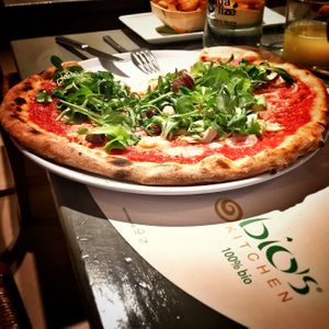 vegourmet pizza (vegan) at Bio's Kitchen in Rimini