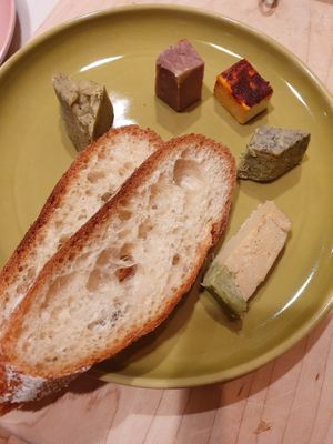 My vegan cheese nibbles (each cheese serving is more than this, I was sharing)  at Fru Fru Terra in Portland