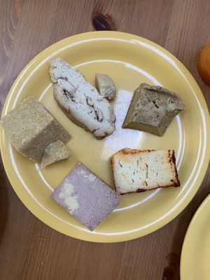 A little sampling of 5 of their cheeses, everything was delicious! at Fru Fru Terra in Portland