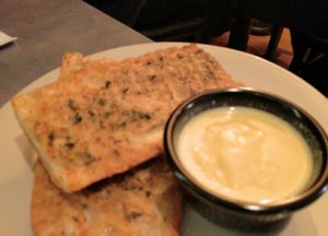 Garlic Bread with Beer Cheese Sauce at Fru Fru Terra in Portland