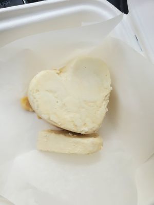 went back for more brie, bought 3 oz and was pleasantly surprised with this heart😄 at Fru Fru Terra in Portland