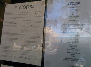 Vtopia menu at Fru Fru Terra in Portland