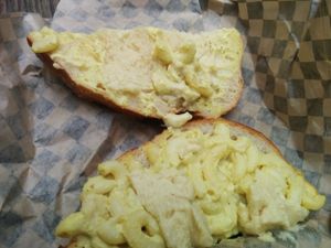 Grilled Mac n cheese panini; as decadently delicious as it looks at Fru Fru Terra in Portland