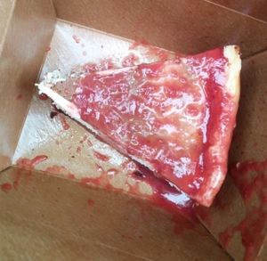 Cheesecake, with strawberry glaze at Fru Fru Terra in Portland