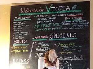 Menu board. Quite a few options to choose from! at Fru Fru Terra in Portland