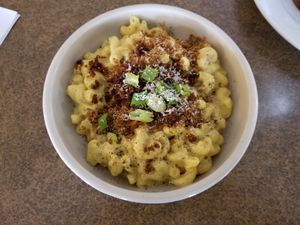 Vegan Macaroni and cheese! Voted Best in Charleston many years running! at Fru Fru Terra in Portland