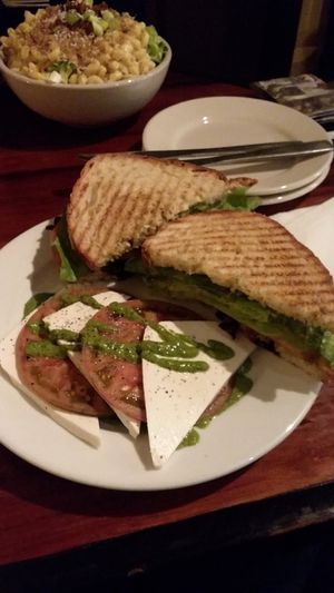 SBLAT and caprese salad at Fru Fru Terra in Portland