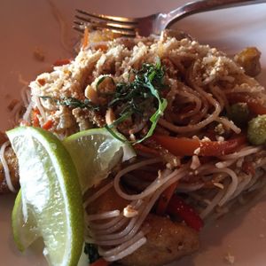 pad Thai  at Crooked Ewe Brewery and Ale House in South Bend