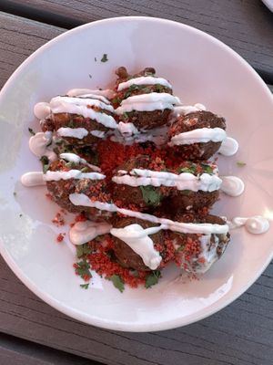 Elote Hushpuppy  at Crooked Ewe Brewery and Ale House in South Bend