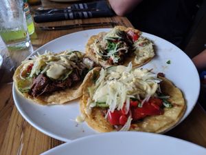Vegan tacos at Crooked Ewe Brewery and Ale House in South Bend