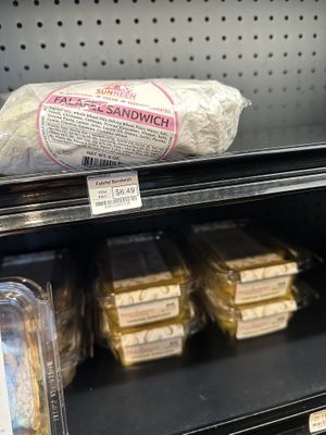 Vegan falafel  at Organnons Natural Market in Wrightstown