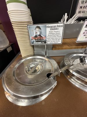 Vegan soup  at Organnons Natural Market in Wrightstown