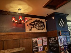 Awesome wolf sign😄 at The Buckingham in Edmonton