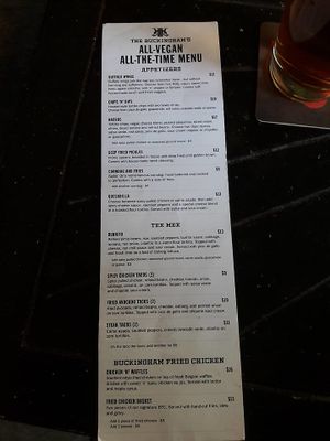 vegan pub food!
 at The Buckingham in Edmonton