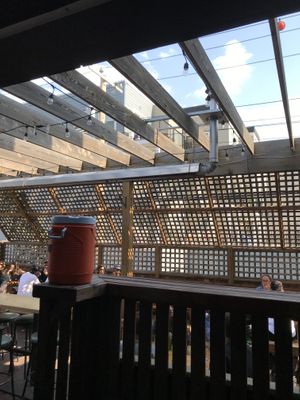 patio space at The Buckingham in Edmonton