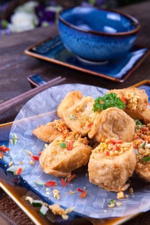 Đậu hủ non muối ớt xanh at Bong Sung Vegetarian Food - District 1 in Ho Chi Minh City